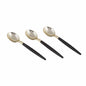 Black and Gold Plastic Mini Spoons | 20 Spoons