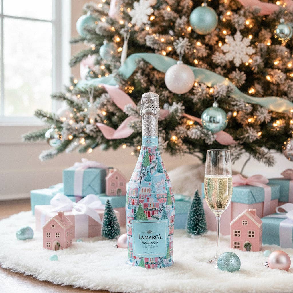Home for the Holidays Prosecco Bottle Wrap