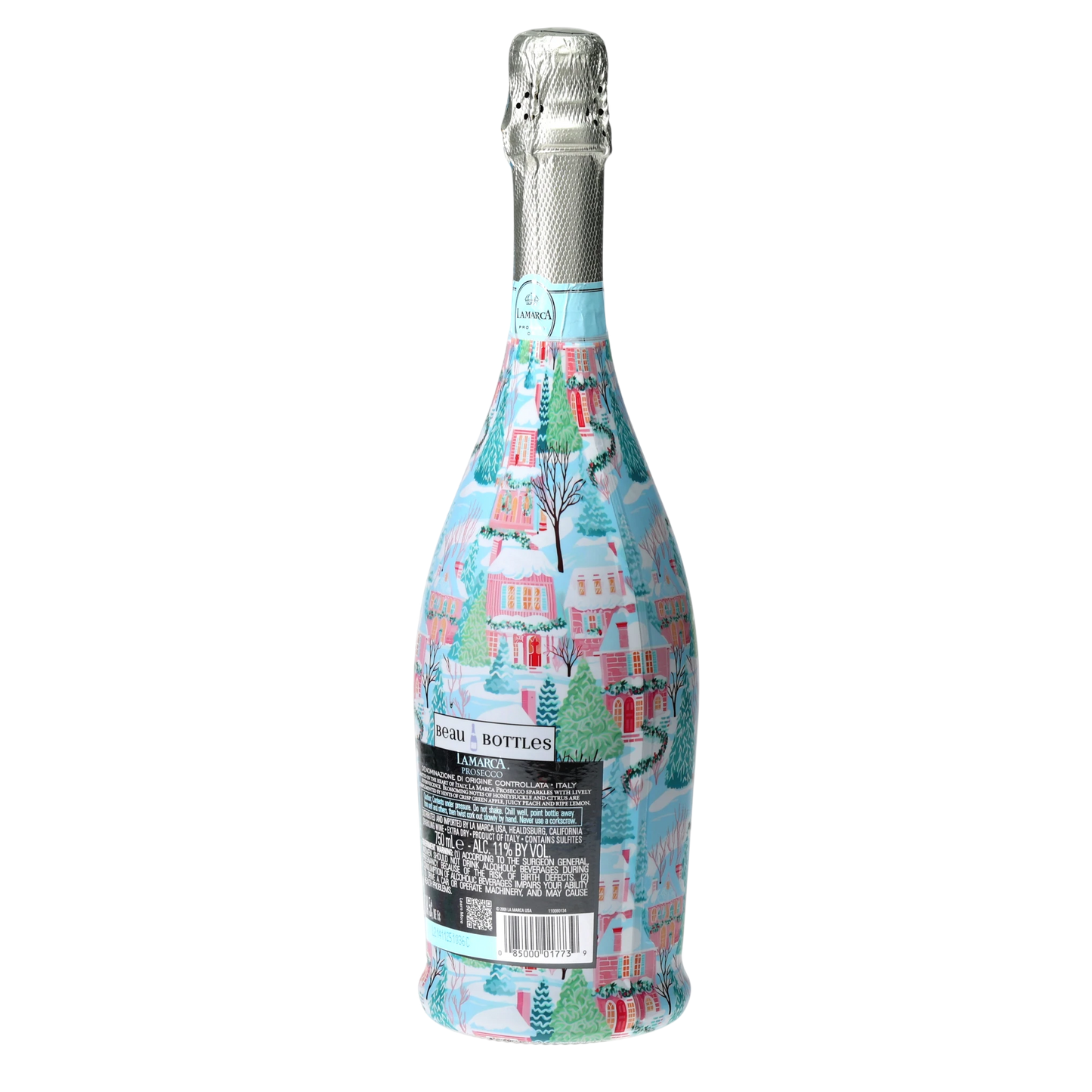 Home for the Holidays Prosecco Bottle Wrap