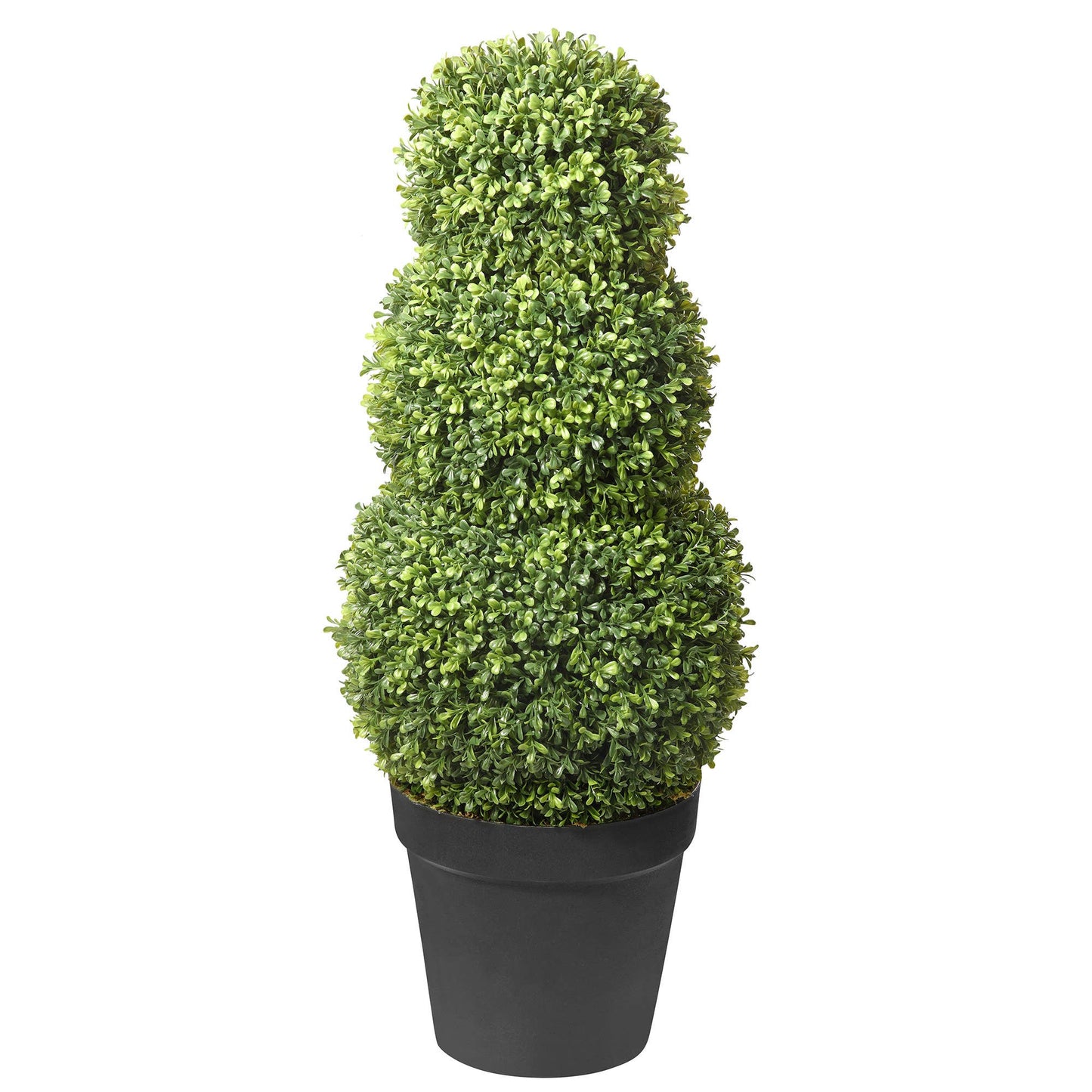 Adjustable Triple Artificial Boxwood Topiary + Planter