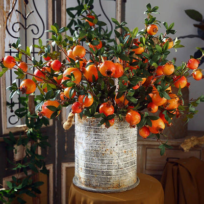 34"-Artificial Pomegranate Branche-6 Fruits