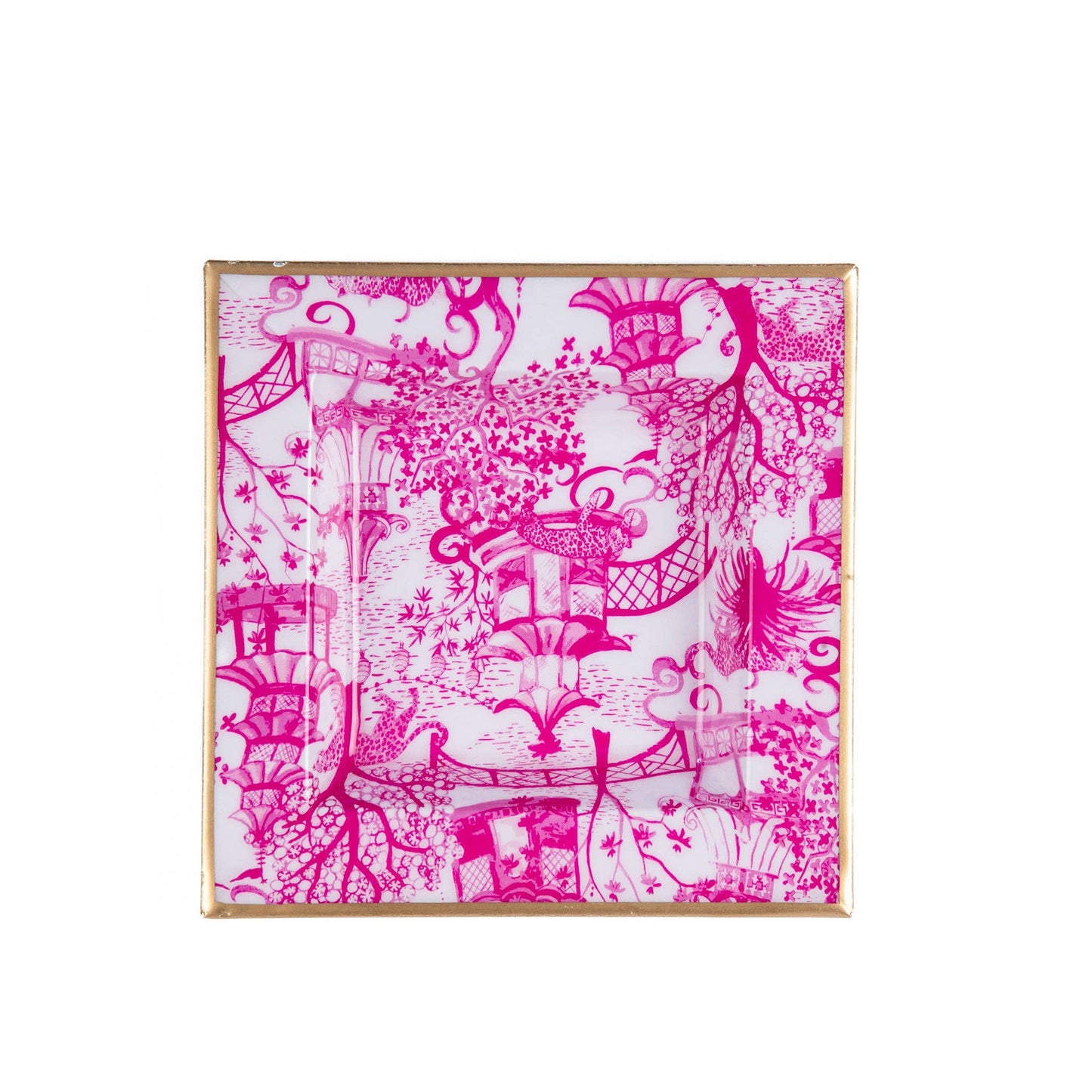 Garden Party Enameled Tori Trinket Tray