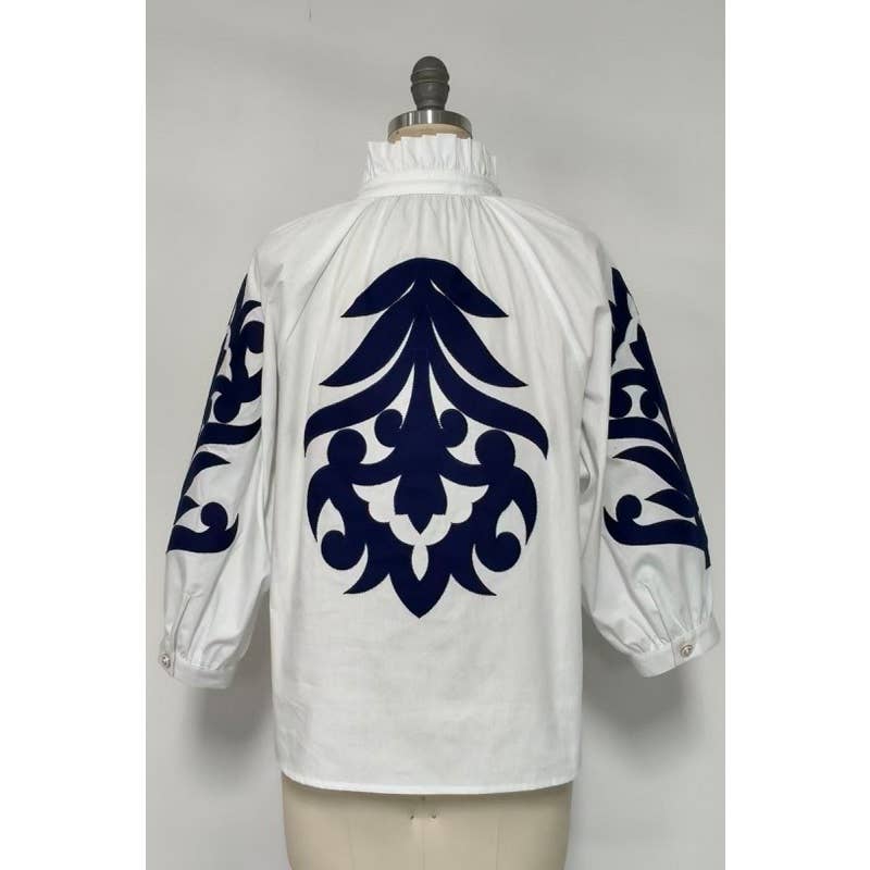 Baroque applique detail top