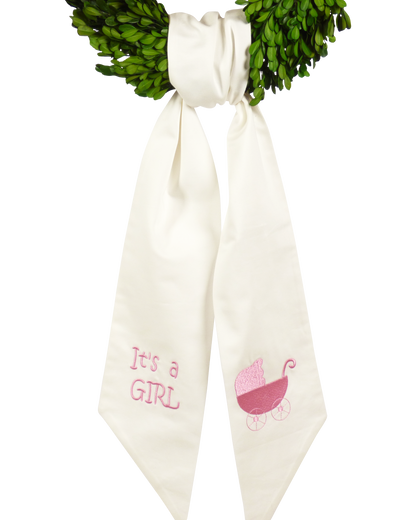 Wreath Sash: It's A Girl