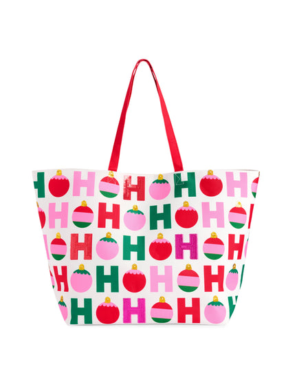 "HO HO HO" GIFTING TOTE, MULTI