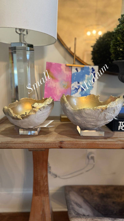 Small Bowl White/Gold
