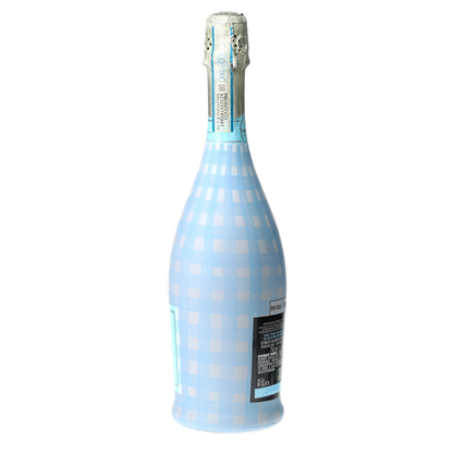 Powder Blue Picnic Gingham Prosecco Bottle Wrap