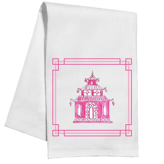 Pink Pagoda Kitchen Towel