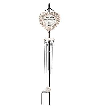 Sympathy Heart Shaped Chimes Stake 3 Assorted  Item # 14522