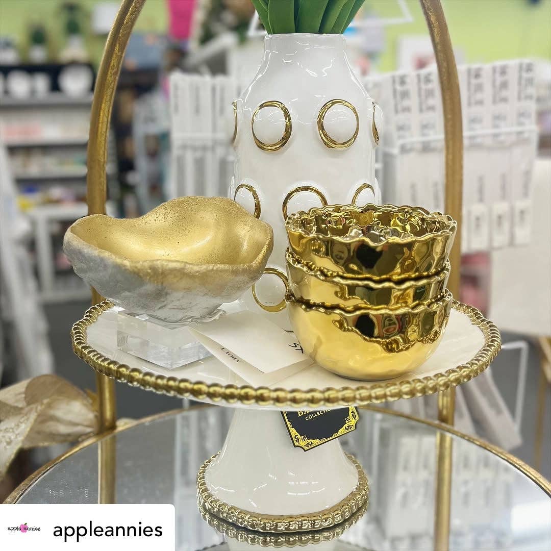 X-Small Bowl Gold/White