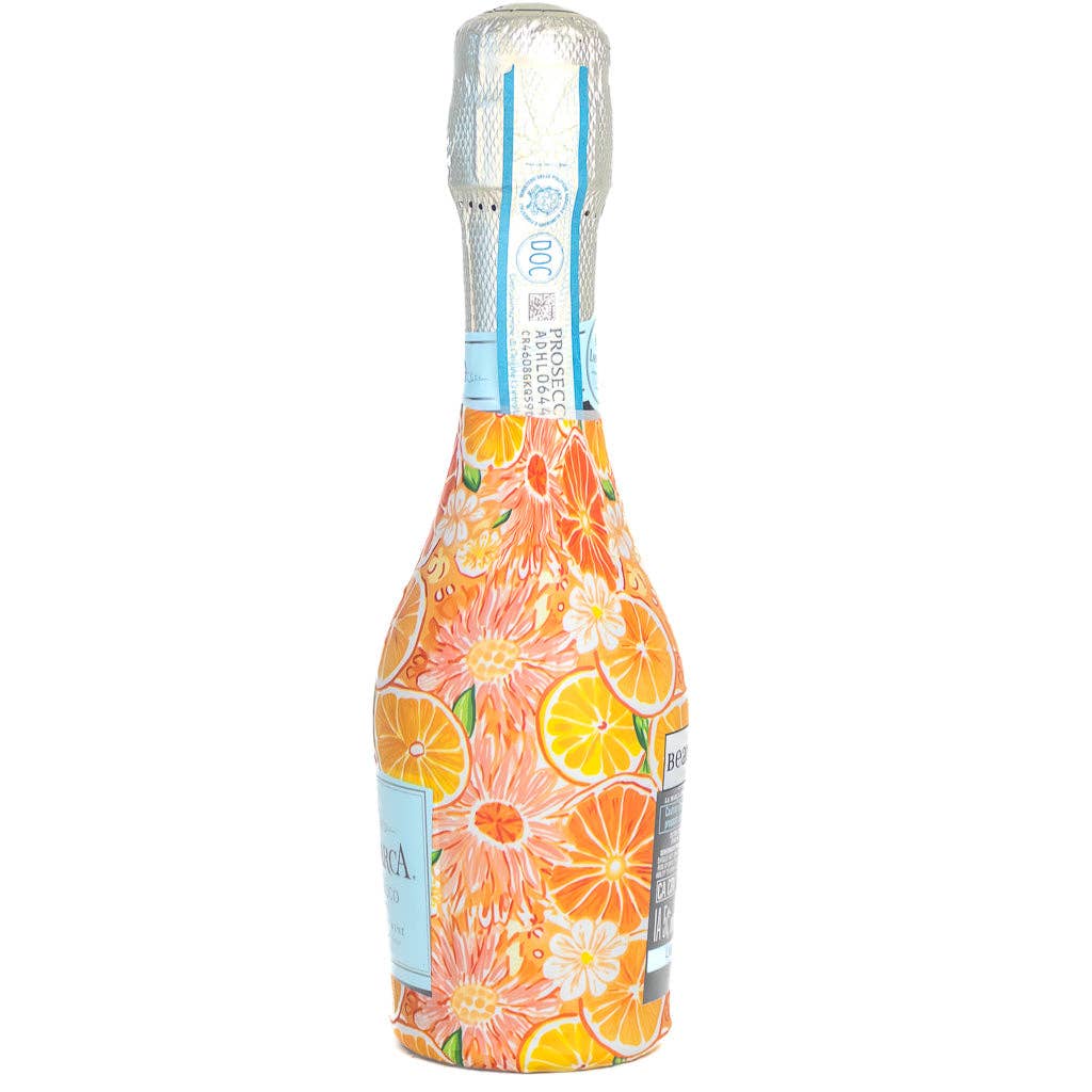Beau Bottles Preppy Watercolor Oranges - MINI Prosecco Collection - Six Pack