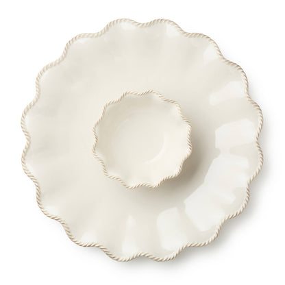 Heritage Chip & Dip Set 2pc – Classic 15" Stoneware Charm
