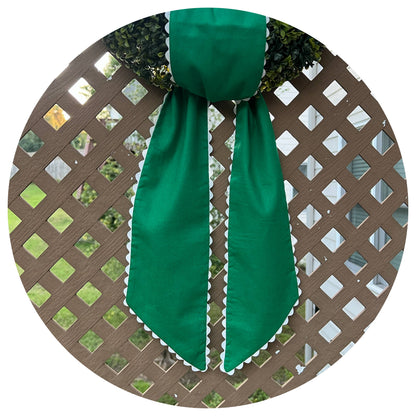 Custom Linen Sashes with Trim 