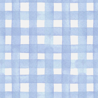 Powder Blue Picnic Gingham Prosecco Bottle Wrap