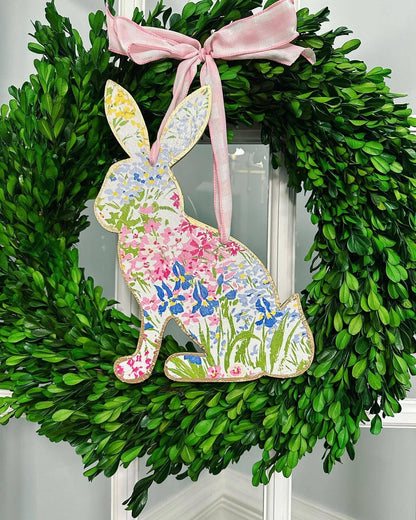 Field of Flowers Handmade Bunny Door Hanger - 12”