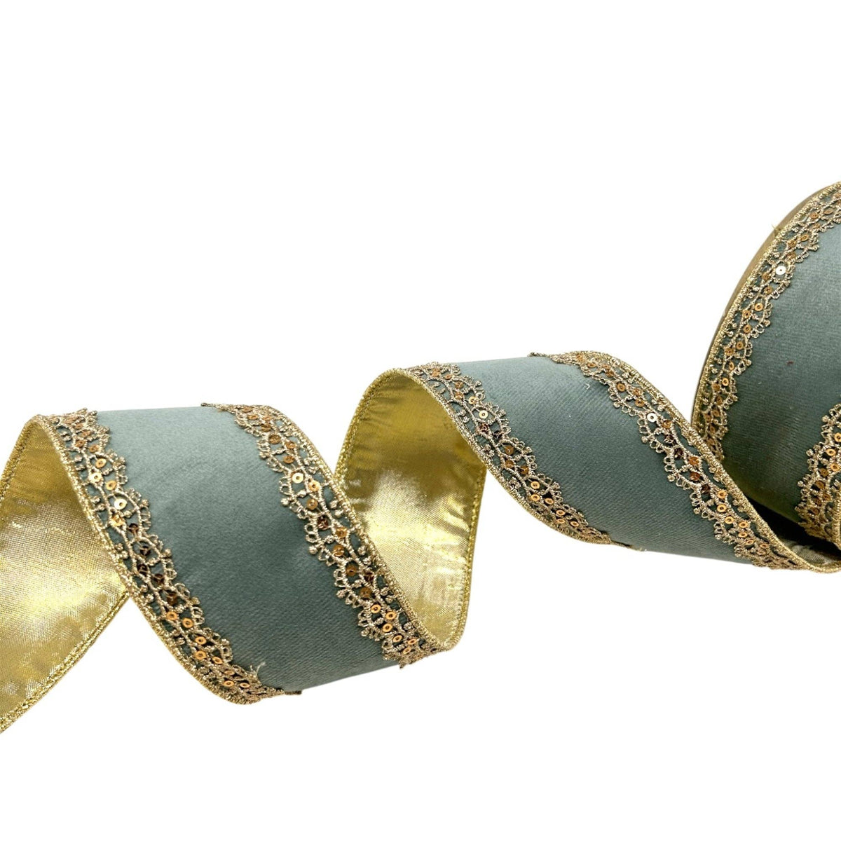 Elegant Edge Velvet Ribbon 2.5" x 10yds - Aqua