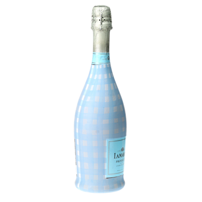 Powder Blue Picnic Gingham Prosecco Bottle Wrap