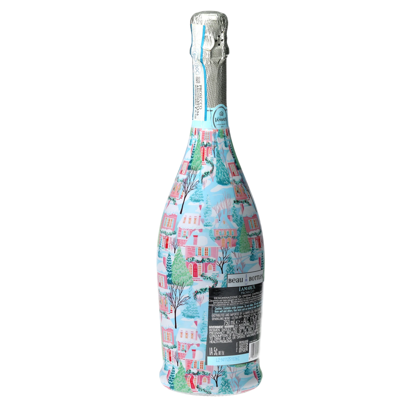 Home for the Holidays Prosecco Bottle Wrap