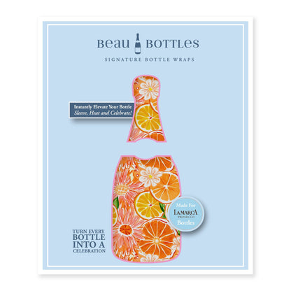 Beau Bottles Preppy Watercolor Oranges- Prosecco Collection