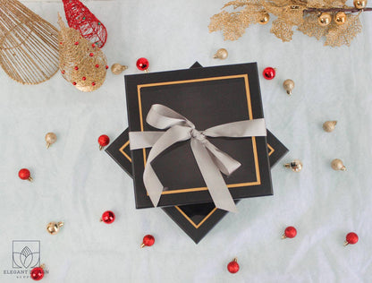 Square Gift Box with Clear Lid and Ribbon - Various Colors - For Luxury Flower/ Gift / Chocolate Strawberry Arrangements