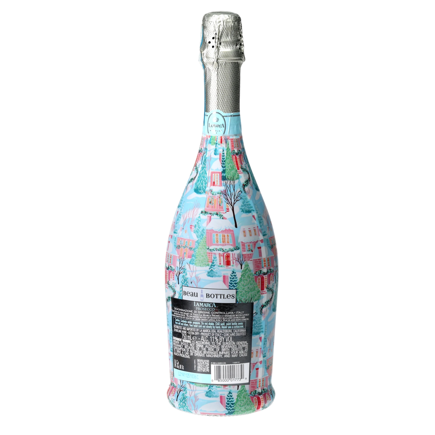 Home for the Holidays Prosecco Bottle Wrap