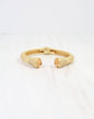 Colette Hammered Hinged Cuff Bracelet Champagne