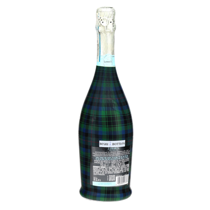 Blue & Green Christmas Tartan Prosecco Bottle Wrap