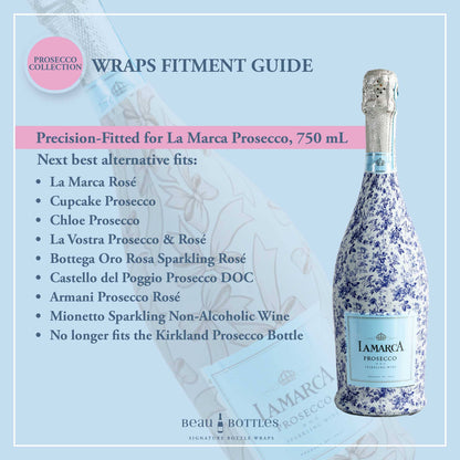 Blue & Green Christmas Tartan Prosecco Bottle Wrap