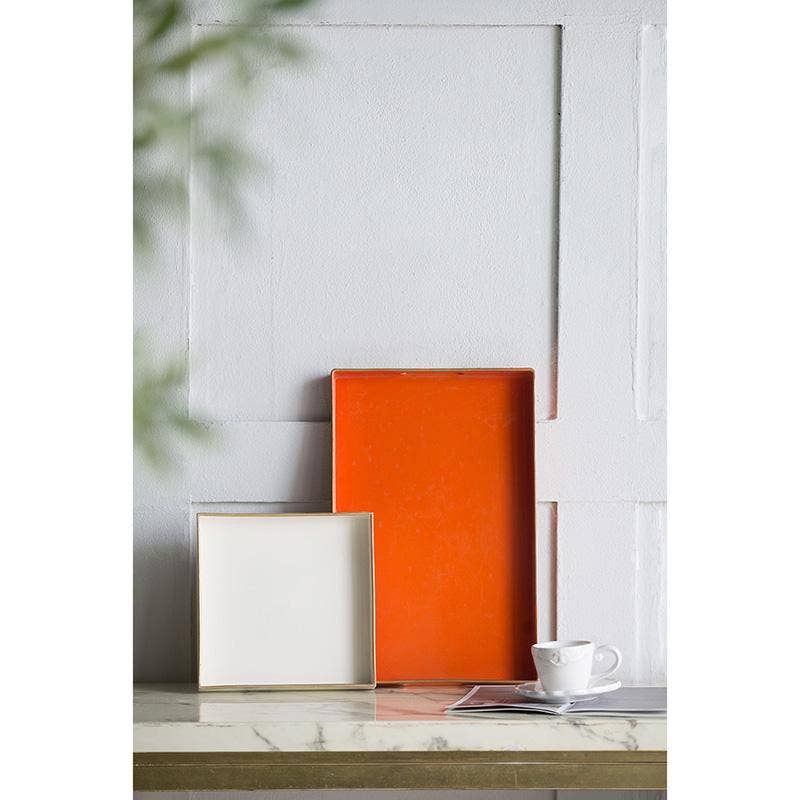16x10" Mimosa Rectangle Tray,Orange