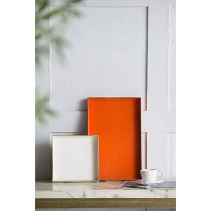 16x10" Mimosa Rectangle Tray,Orange