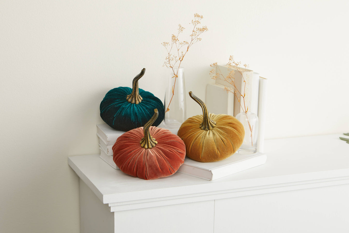 Pumpkin Large Velvet, Fall Mantel Decor, Halloween Table