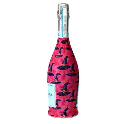 Preppy Halloween Witch Hats Prosecco Bottle Wrap