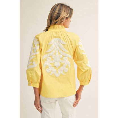 Baroque applique detail top
