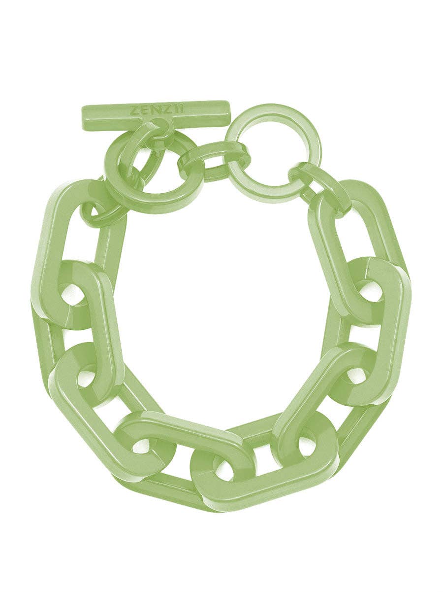 Resin Cable Chain Toggle Bracelet