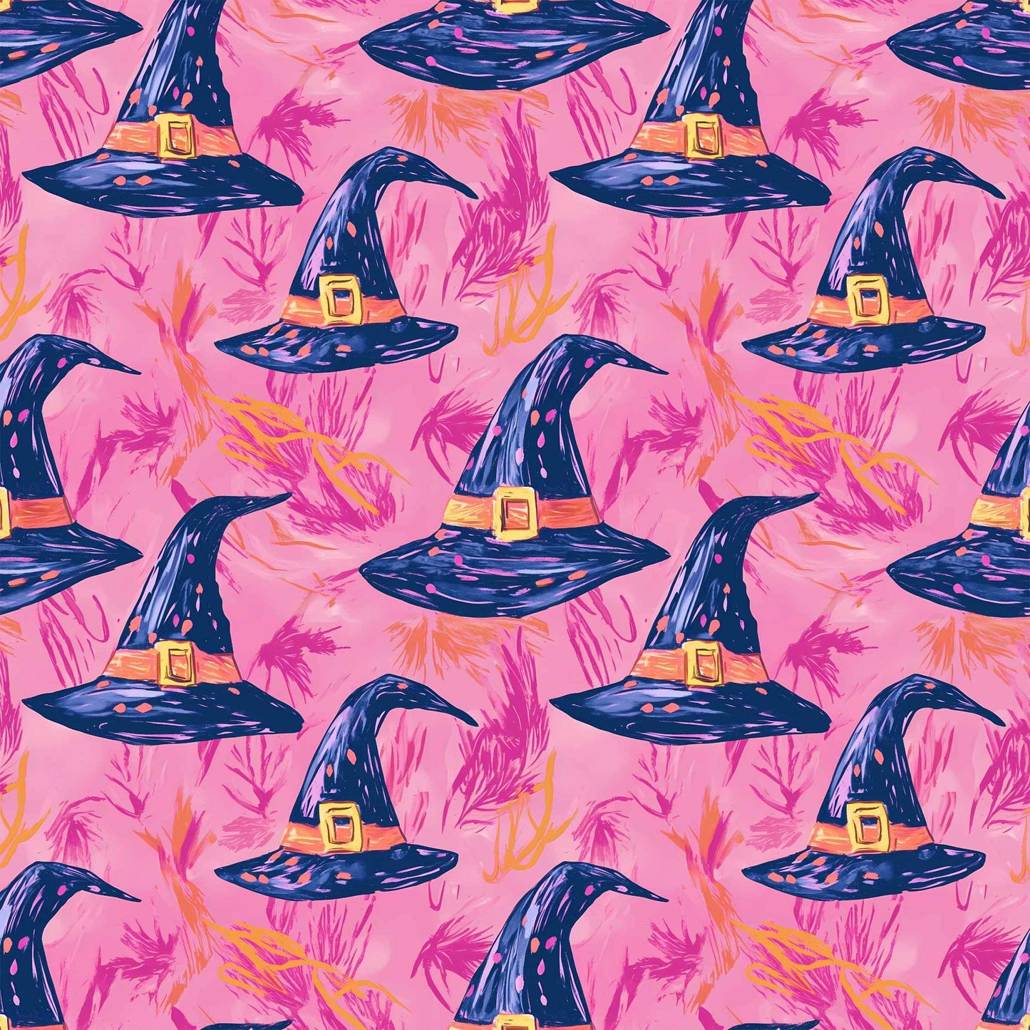 Preppy Halloween Witch Hats Prosecco Bottle Wrap
