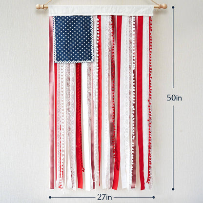 Fourth of July Patriotic Door Banner Stars Stripes Decor