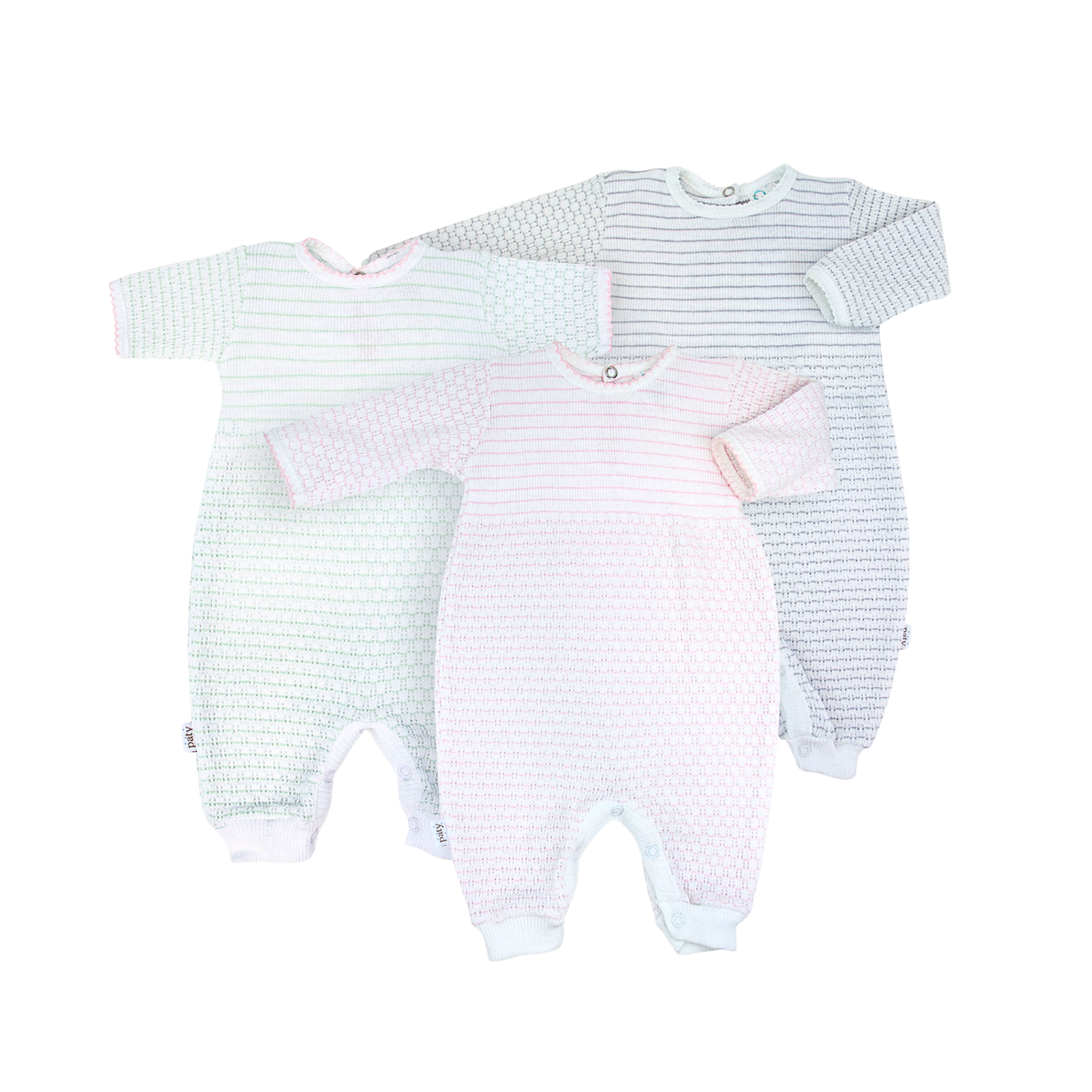 Paty Knit Pinstripe Romper