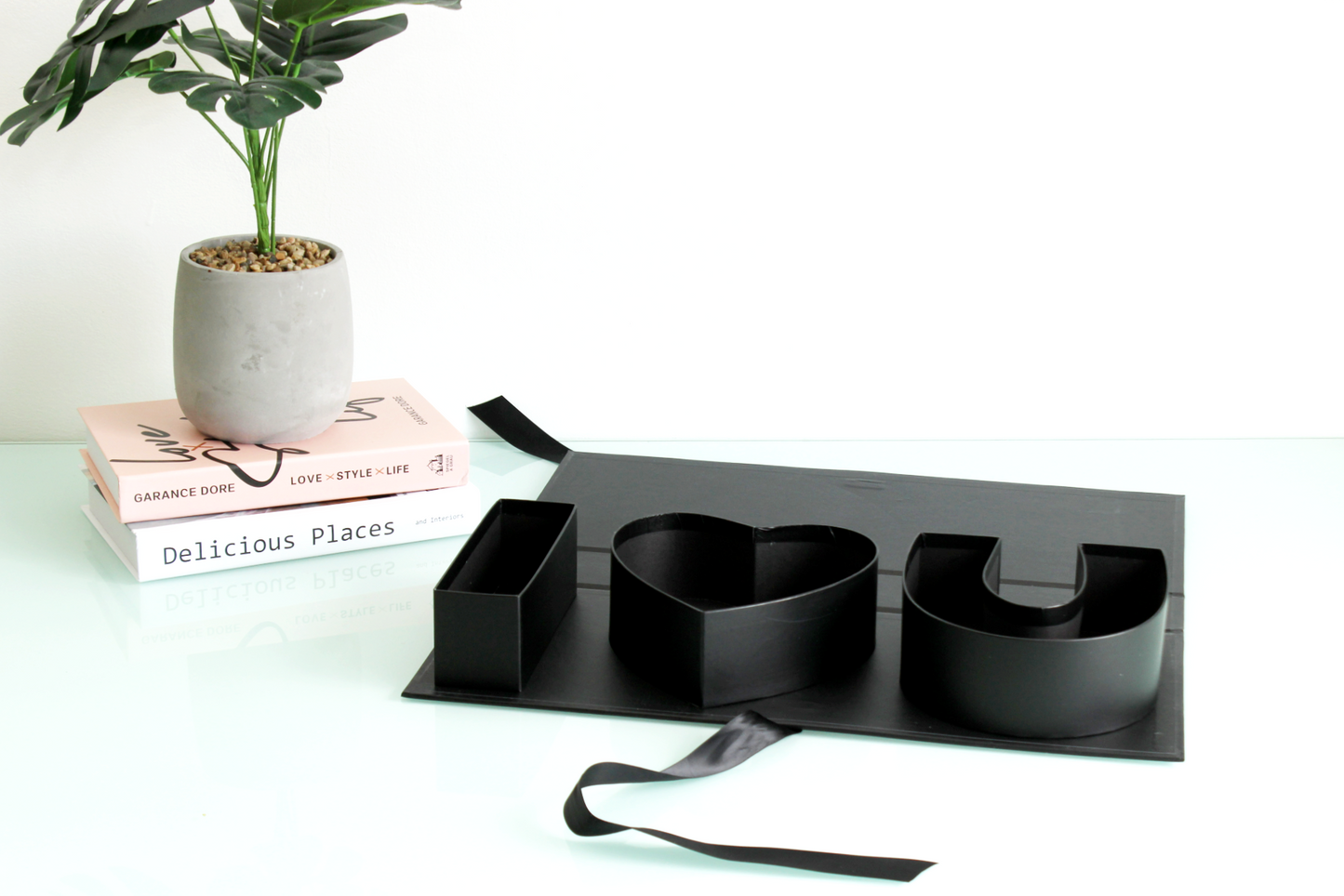 I Love You Fillable Letters Box with Ribbon