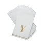 Letter Y Gold Monogram Paper Disposable Dinner Napkins | 14 Napkins