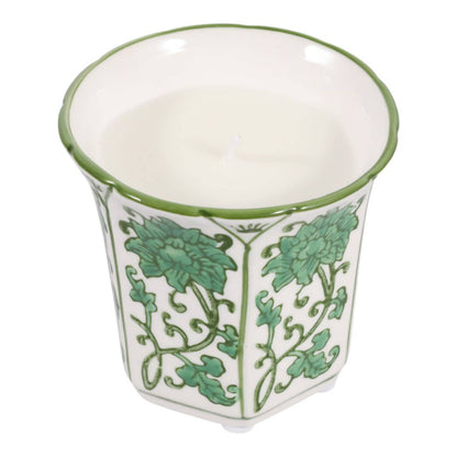 Scented Candle - Lavender Verbena Green Ceramic, 6 Oz