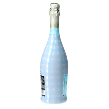 Powder Blue Picnic Gingham Prosecco Bottle Wrap