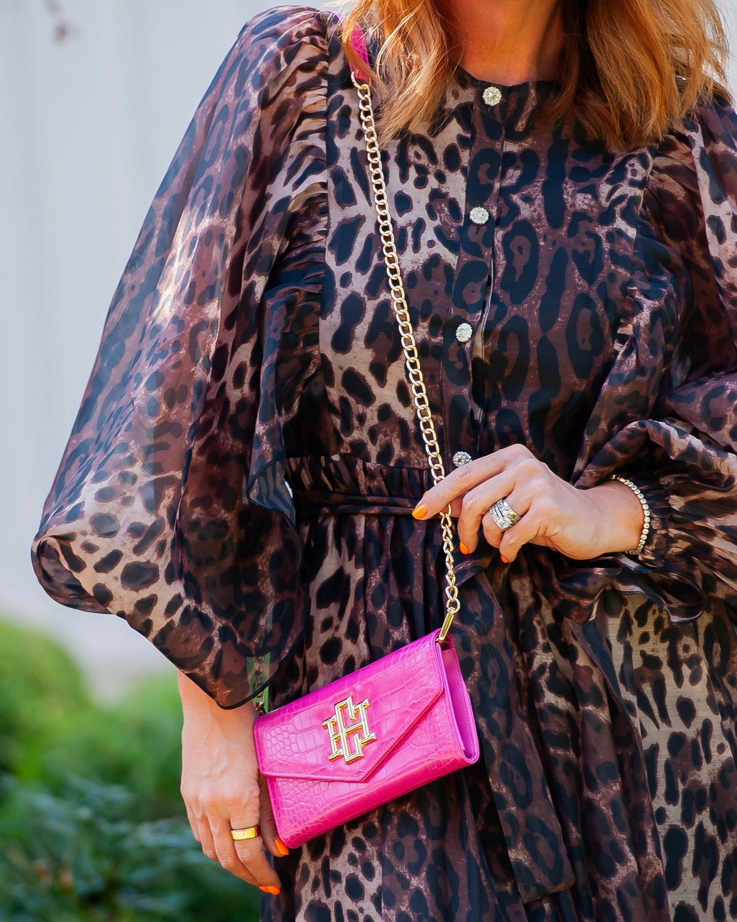 Carlington Clutch/Crossbody Hot PInk EC