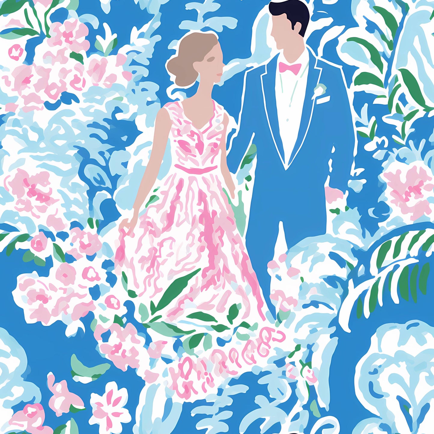 Beau Bottles Preppy Bride and Groom- Prosecco Collection