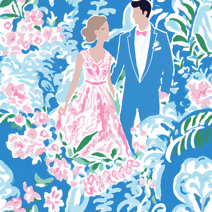 Beau Bottles Preppy Bride and Groom- Prosecco Collection