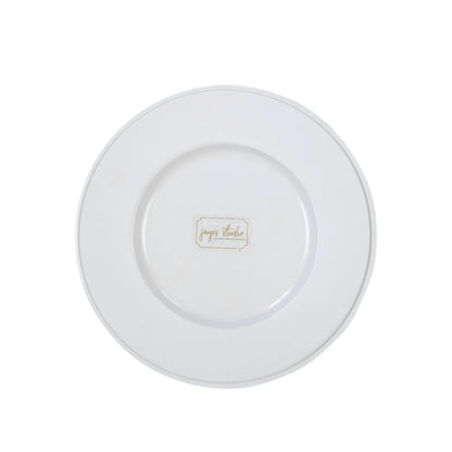 Kyoto Pagoda Dessert Plate  - White & Taupe