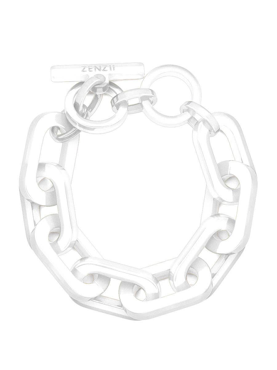 Resin Cable Chain Toggle Bracelet