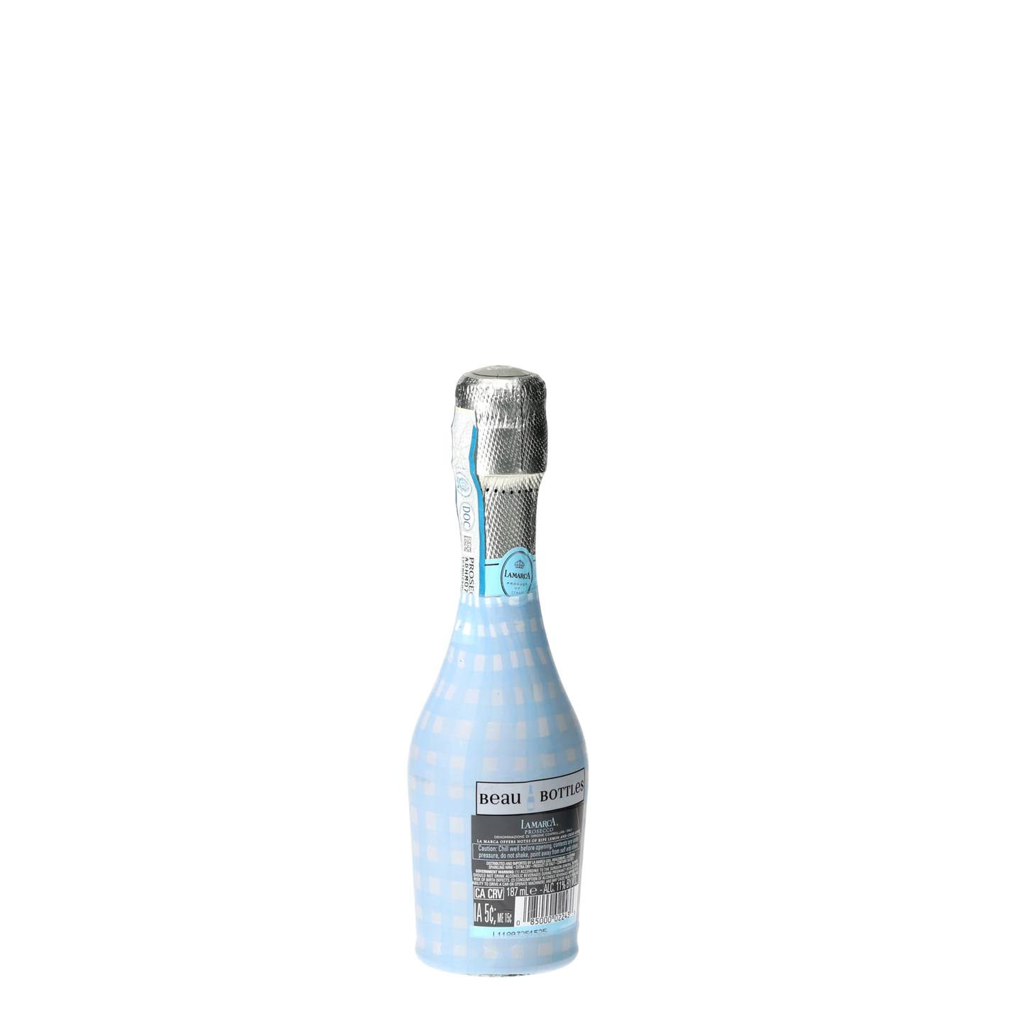 Powder Blue Picnic Gingham Mini Prosecco Wraps (3-Pack)