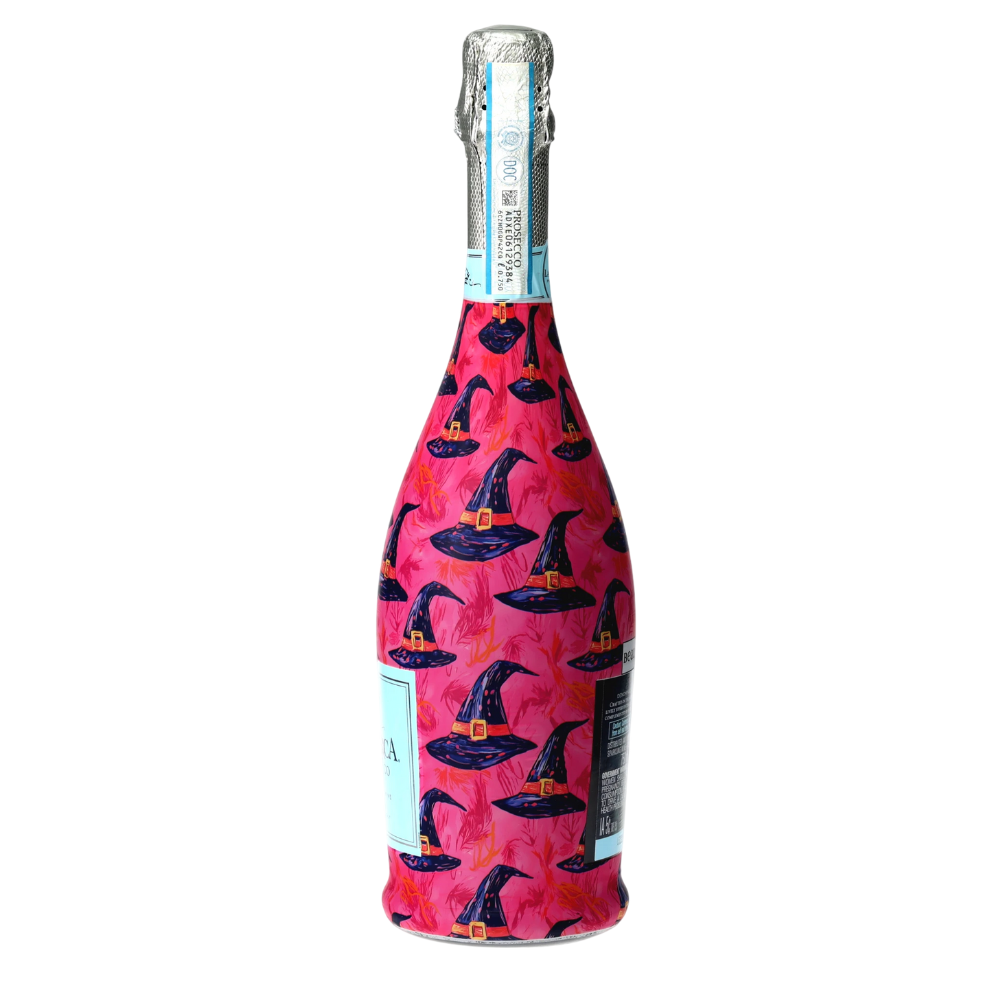 Preppy Halloween Witch Hats Prosecco Bottle Wrap