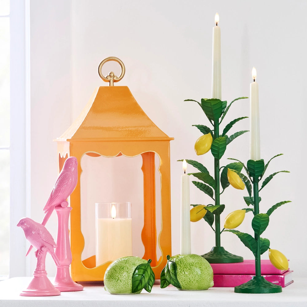 Pink Birds on Pedestal