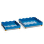 Blue Scalloped Tray